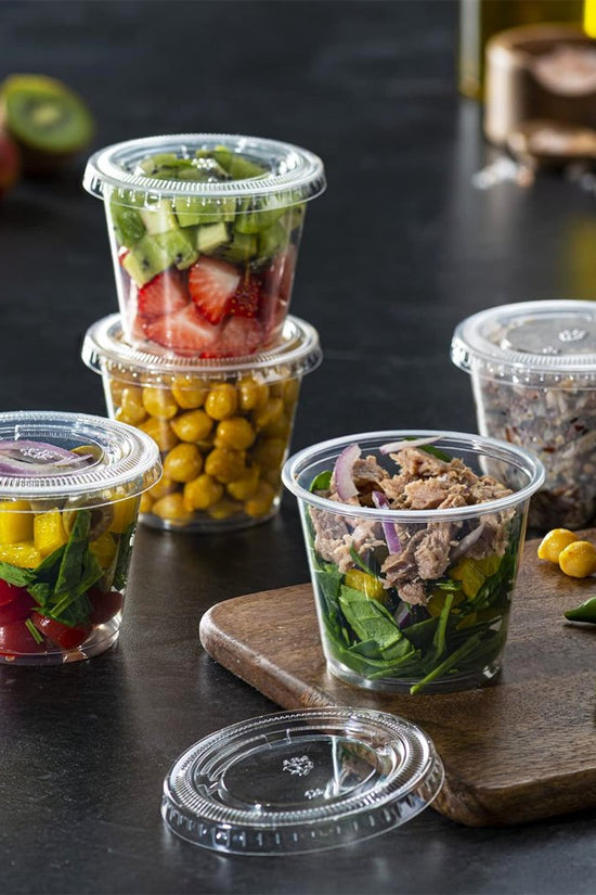 5oz/160mL Clear PET Round Portion Container With Lid - TEM IMPORTS™