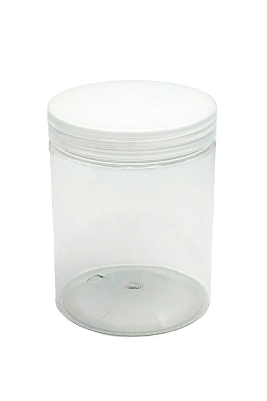 600mL/89mm Neck Straight Sided Plastic Jar With Lid - TEM IMPORTS™