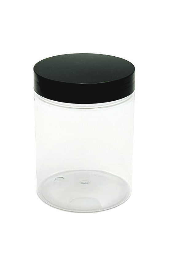 600mL/89mm Neck Straight Sided Plastic Jar With Lid - TEM IMPORTS™