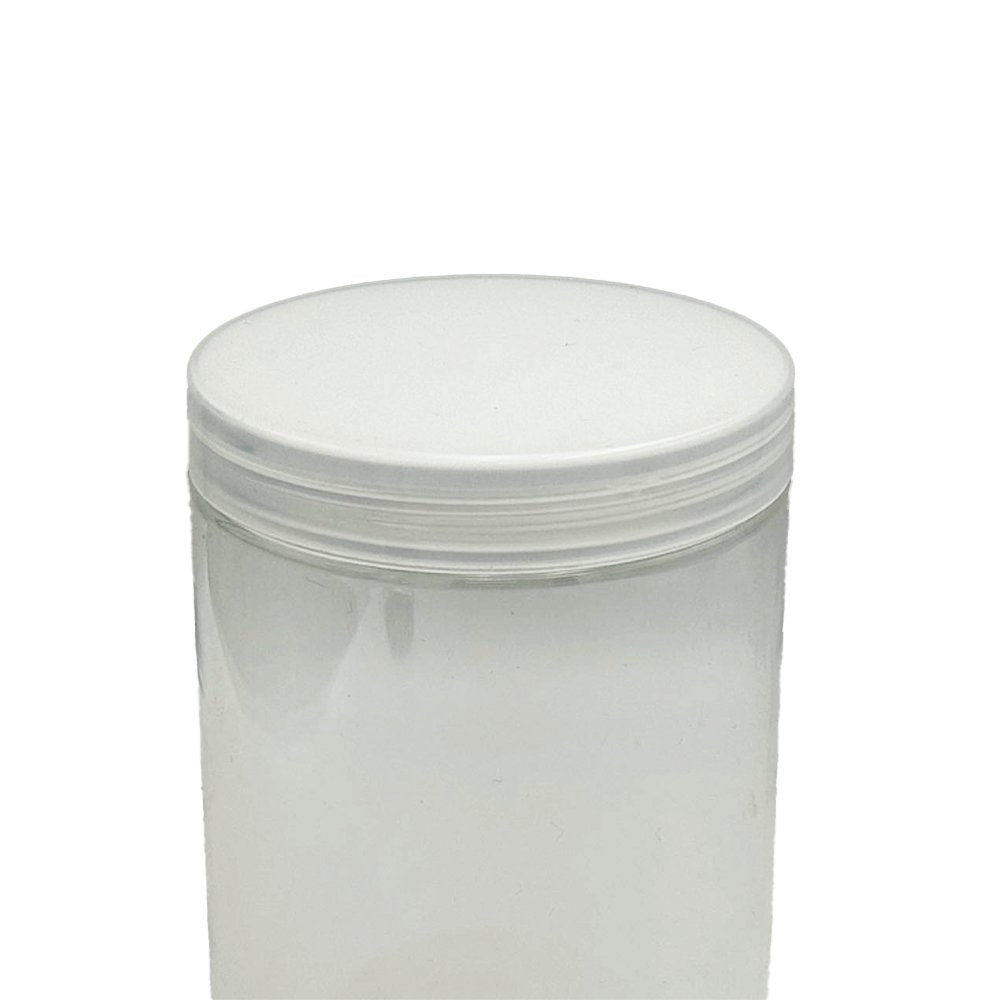 600mL/89mm Neck Straight Sided Plastic Jar With Lid - TEM IMPORTS™
