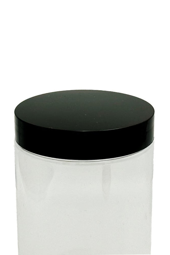 600mL/89mm Neck Straight Sided Plastic Jar With Lid - TEM IMPORTS™