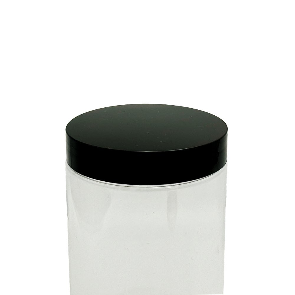 600mL/89mm Neck Straight Sided Plastic Jar With Lid - TEM IMPORTS™