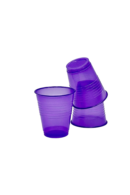 6oz/180mL Purple Plastic Water Cup - 40/PKT - TEM IMPORTS™