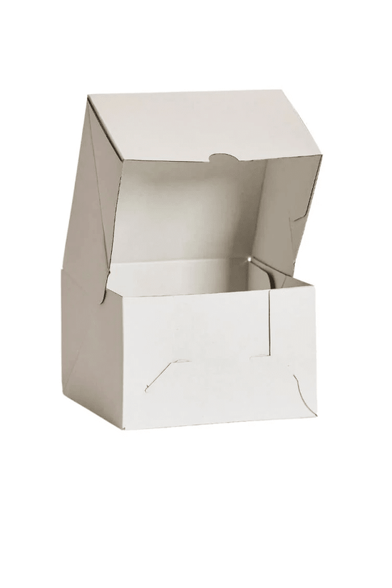 7" Inch Easy Fold White Corrugated Cake Box - 100/CTN - TEM IMPORTS™