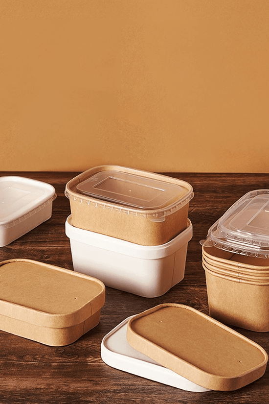 750mL PP Coated Kraft Rectangular Container - TEM IMPORTS™