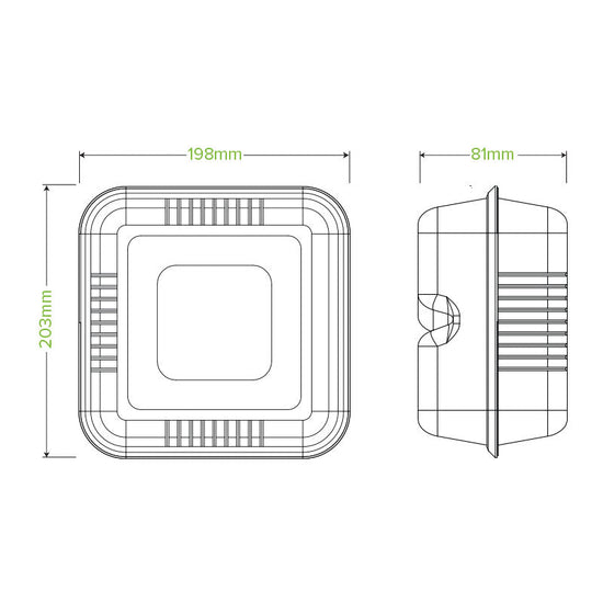 7.8x8x3" White Plant Fibre Clamshell - 200pcs/Ctn - TEM IMPORTS™