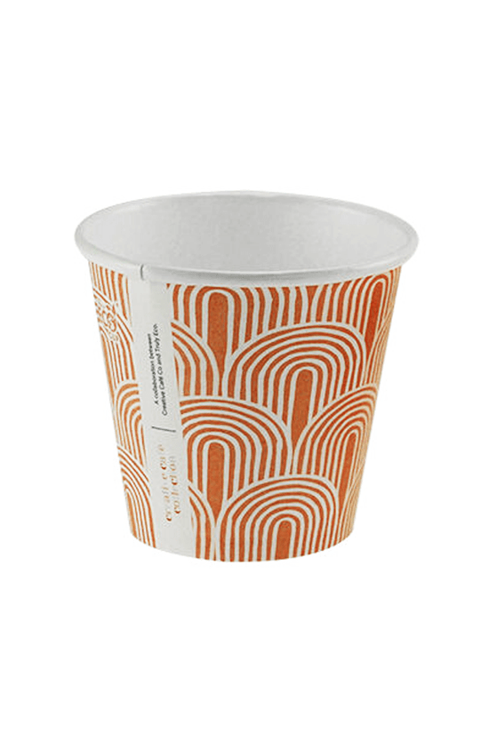 8oz (90mm) Cafe Collection Art Single Wall Paper Coffee Cup - 1000/CTN - TEM IMPORTS™