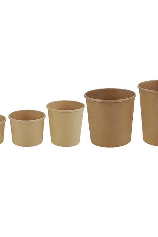 8oz/240mL PE Coated Kraft Paper Soup Cup - TEM IMPORTS™