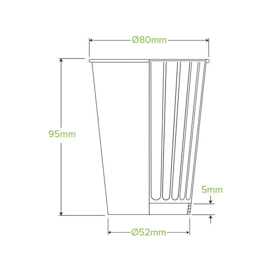 8oz/255mL (80mm) Stone Double Wall BioCup - 1000pcs/ctn - TEM IMPORTS™