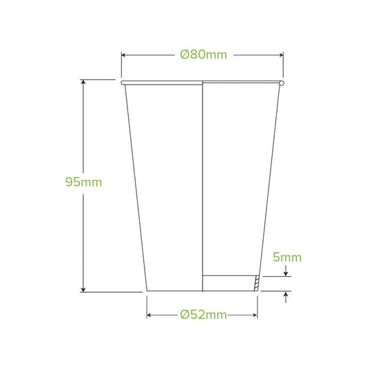 8oz/280mL (80mm) Black Single Wall BioCup - 1000pcs/ctn - TEM IMPORTS™