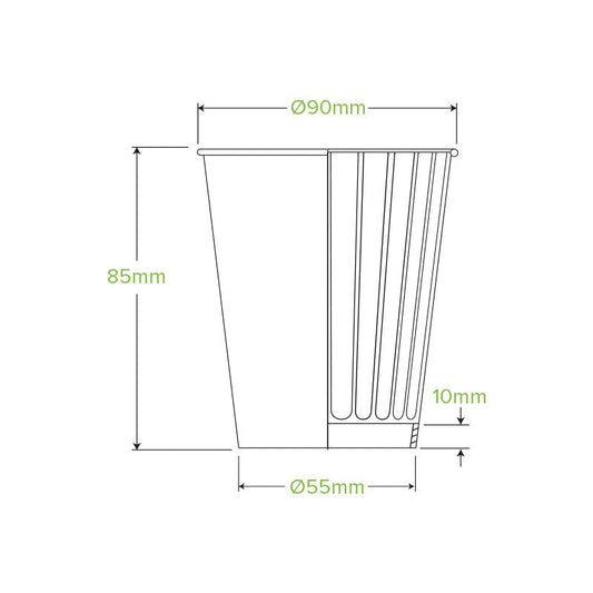 8oz/295mL (90mm) White Double Wall BioCup - 1000pcs/ctn - TEM IMPORTS™