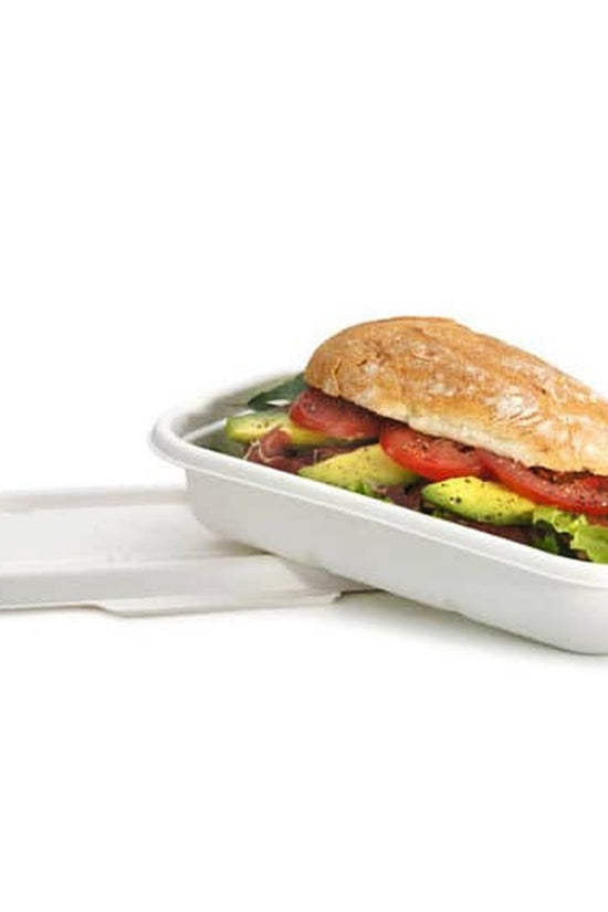 900mL White Sugarcane Rectangular Tray - TEM IMPORTS™