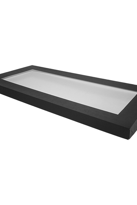 Window Lid To Suit Large Rectangle Black Catering Tray - 100/CTN
