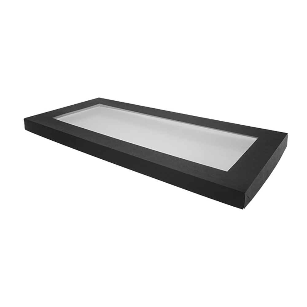 Window Lid To Suit Large Rectangle Black Catering Tray - 100/CTN