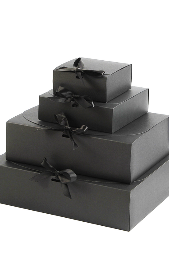 Large Sleek Paper Box With Ribbon