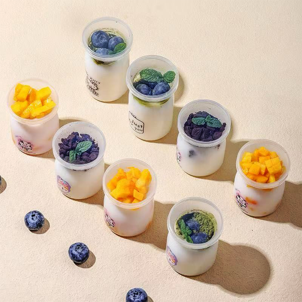 150mL Mini Transparent Matt PP Milk Dessert Bottle
