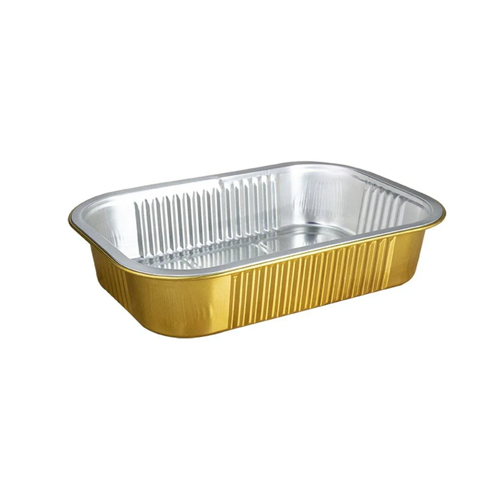 570mL Aluminium Gold & Silver Seires Pan Rectangular Base - 1000/Ctn