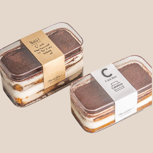 380mL Clear Tall Rectangular Container With Hard Lid