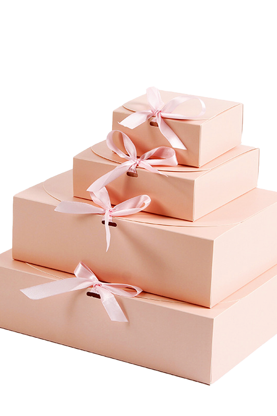 Large Sleek Paper Box With Ribbon