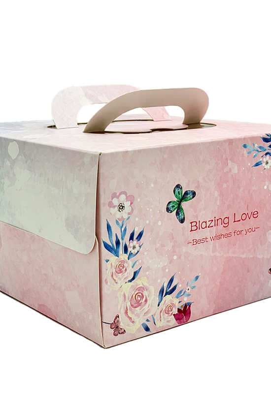 25x25x15 Patisserie Square Cake Box - Blazing Love - TEM IMPORTS™