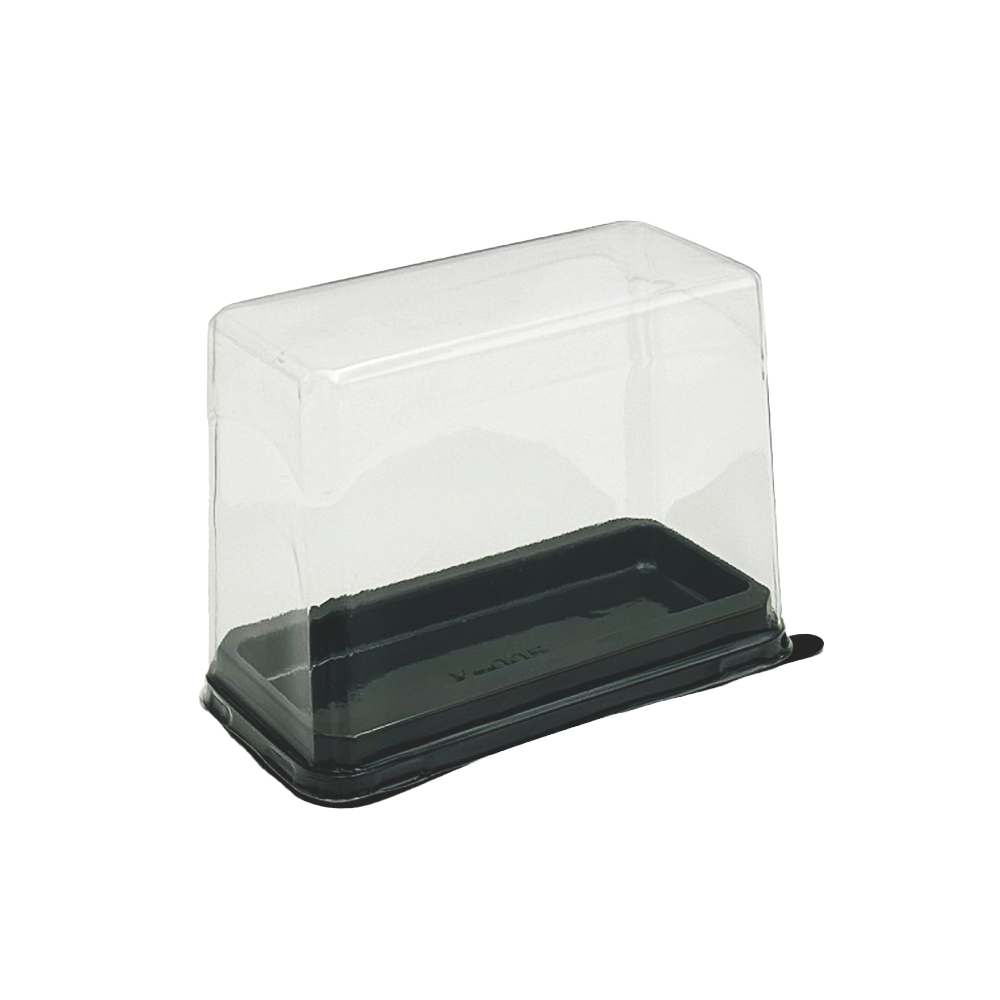 H100mm Individual Tall Rectangular Container With Lid - TEM IMPORTS™Individual Cake Container
