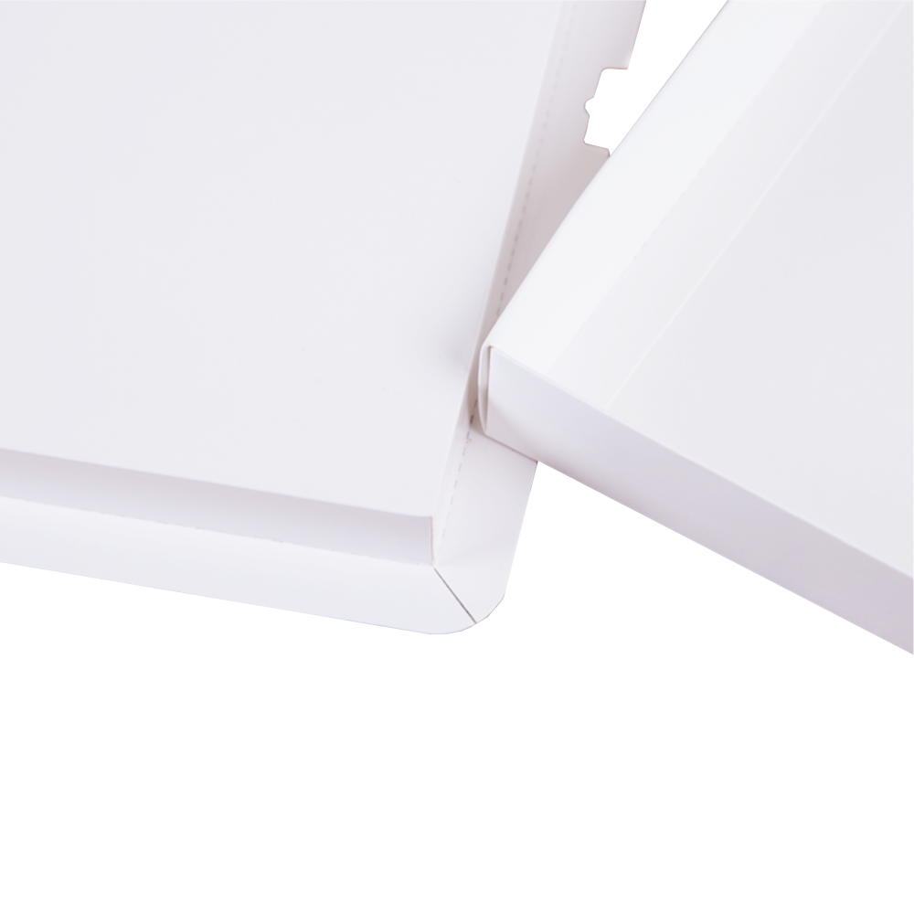 30x30x34 Clear Square Cake Box White With Paper Lid