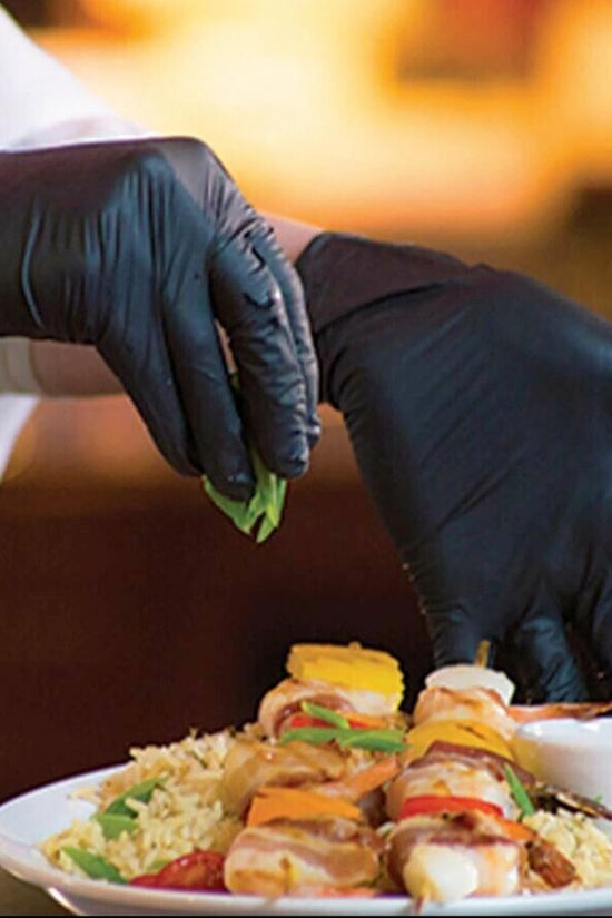 Black Nitrile Gloves Powder Free - Small - TEM IMPORTS™
