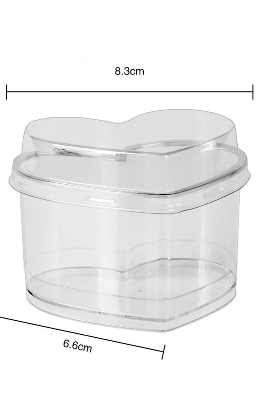 Clear PET Lid To Suit 140mL Heart Shape Base - TEM IMPORTS™