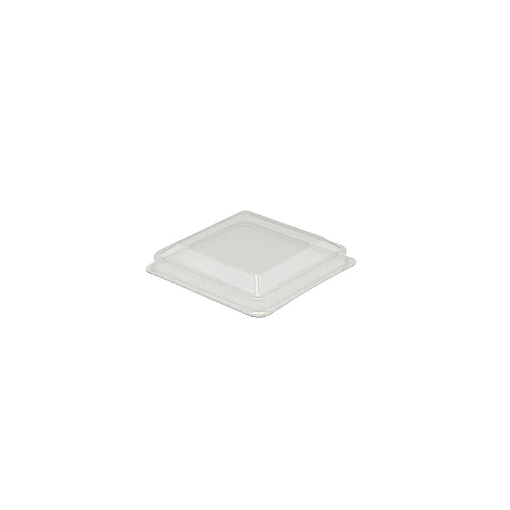 Clear PET Lid To Suit 160mL Square Dessert Cup - TEM IMPORTS™