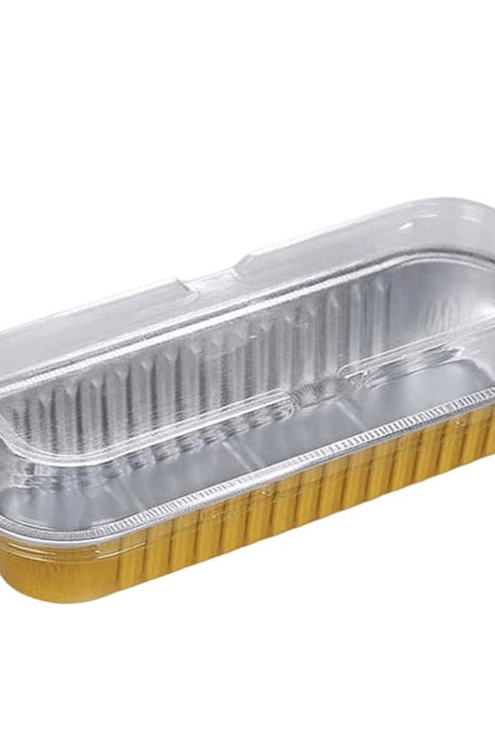 Clear PET Lid To Suit 270mL Foil Cake Tin Gold Series - TEM IMPORTS™