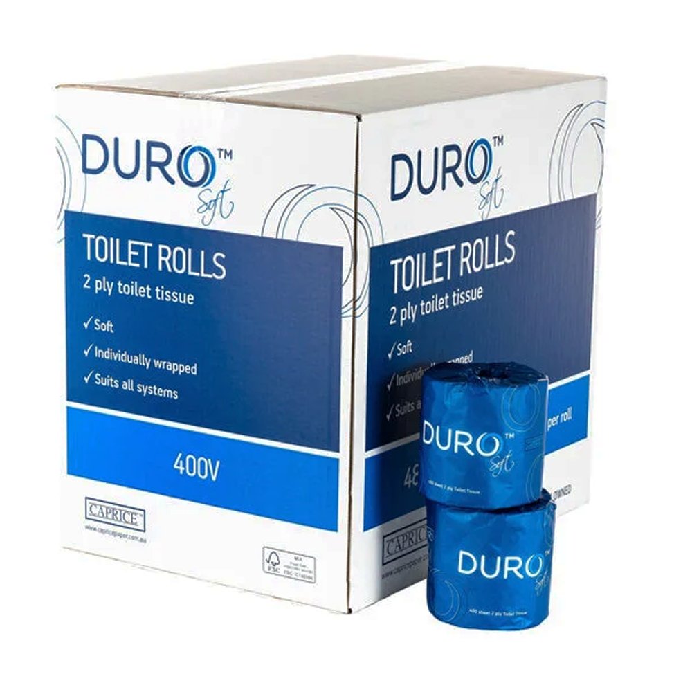 Duro Toilet Paper Roll 400 Sheet Individually Wrapped - 48/CTN