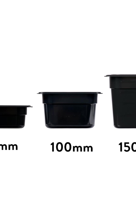 Chảo hấp 1/2 inch bằng nhựa Polycarbonate màu đen - 65mm