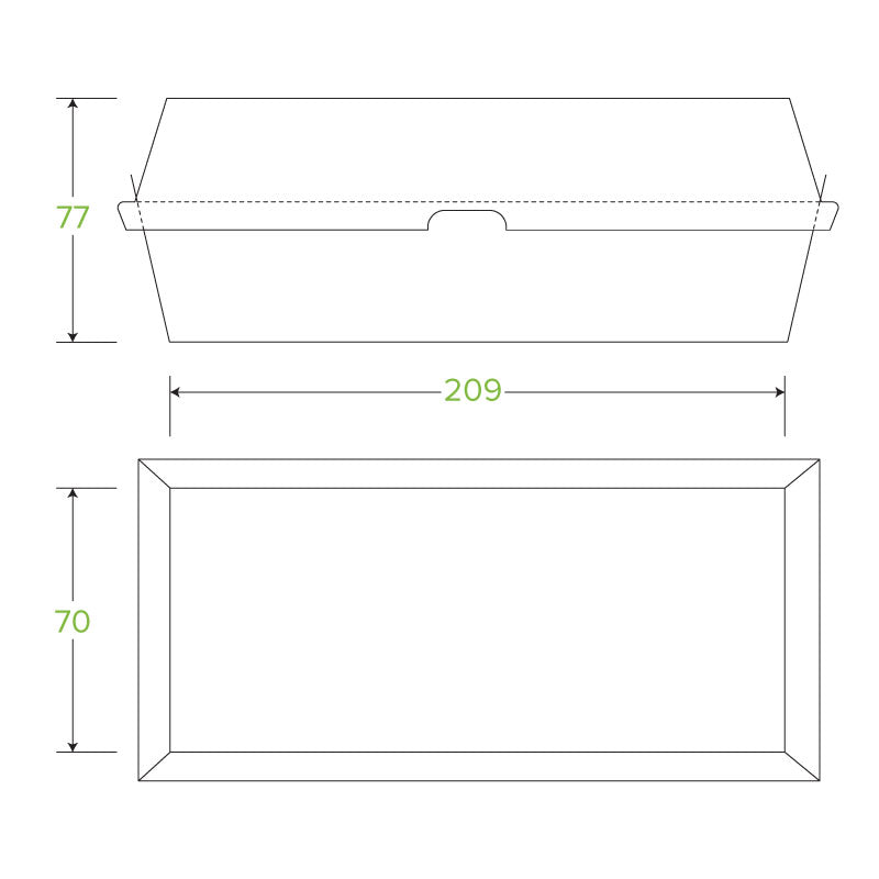 Hot Dog BioBoard Kraft Box - 400pcs/Ctn - TEM IMPORTS™