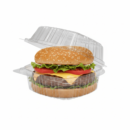 Large Burger Box Hinged Lid - 300/CTN - TEM IMPORTS™