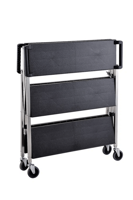Large Foldable Utility Service Trolley Black - TEM IMPORTS™