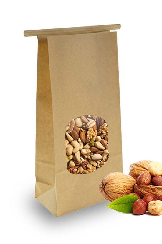 Large Tin - Tie Paper Bag With Window - TEM IMPORTS™