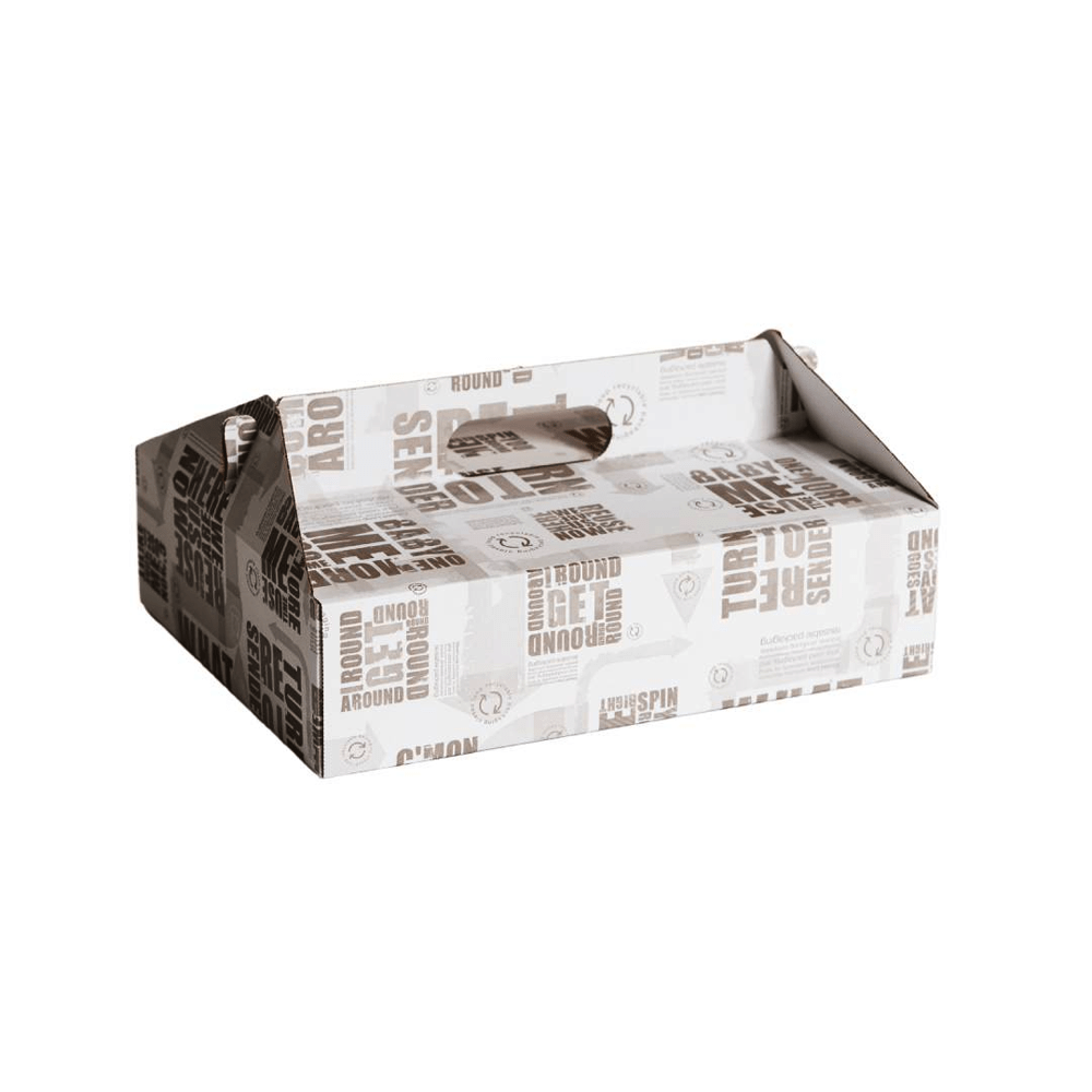 Medium Premium Enviro Newspaper Print Carry Tray Box - TEM IMPORTS™