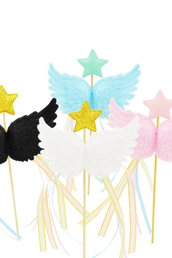 Pink Angel Wing With Star Cake Topper - TEM IMPORTS™