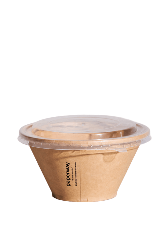 PP Flat Lid To Suit Paperway™ Deluxa 700mL Bowl - TEM IMPORTS™