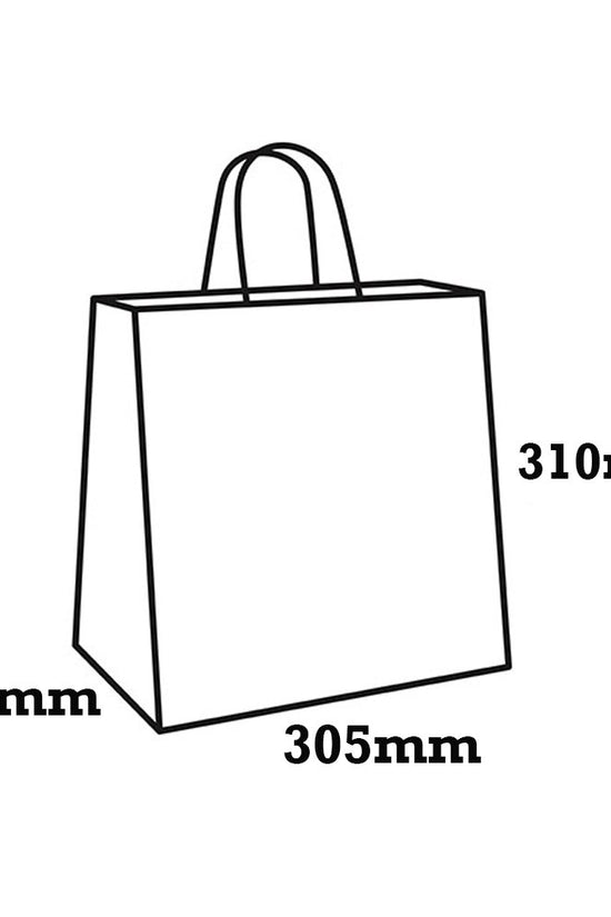 Retail Takeaway Black Twisted Handle Paper Bag - Medium (UberEats Styled) - TEM IMPORTS™