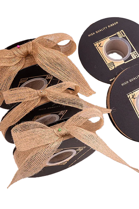 38mm Band Jute Hessian Burlap Ribbon - 50m - TEM IMPORTS™
