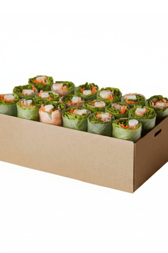 Small Kraft Corrugated Rectangle Catering Tray - 50/CTN - TEM IMPORTS™