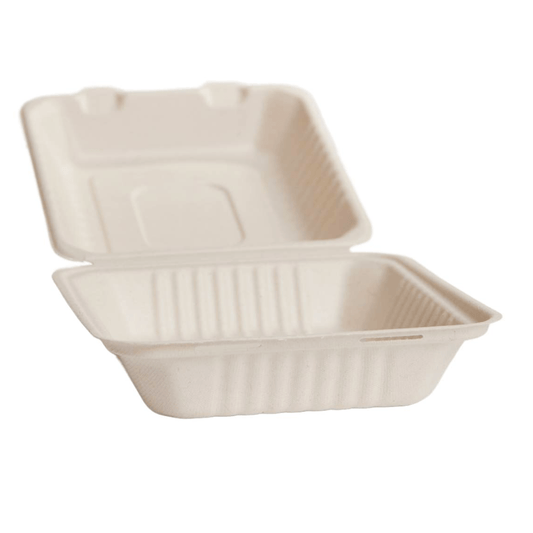 Small Natural Sugarcane Dinner Box Food Clam - 200/CTN - TEM IMPORTS™