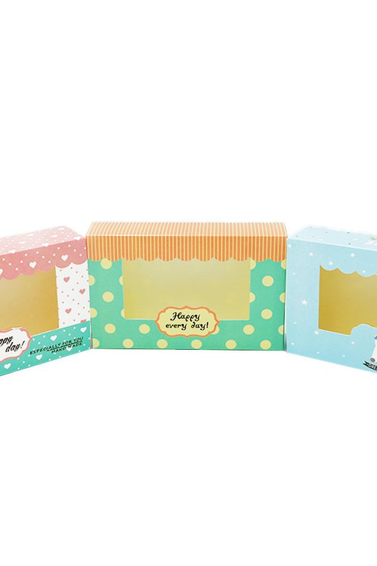 Small Rectangular Printed Paper Box Window - Happy day Theme - TEM IMPORTS™