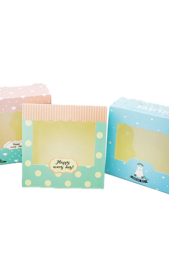 Small Square Printed Paper Box Window - Paris Theme - TEM IMPORTS™