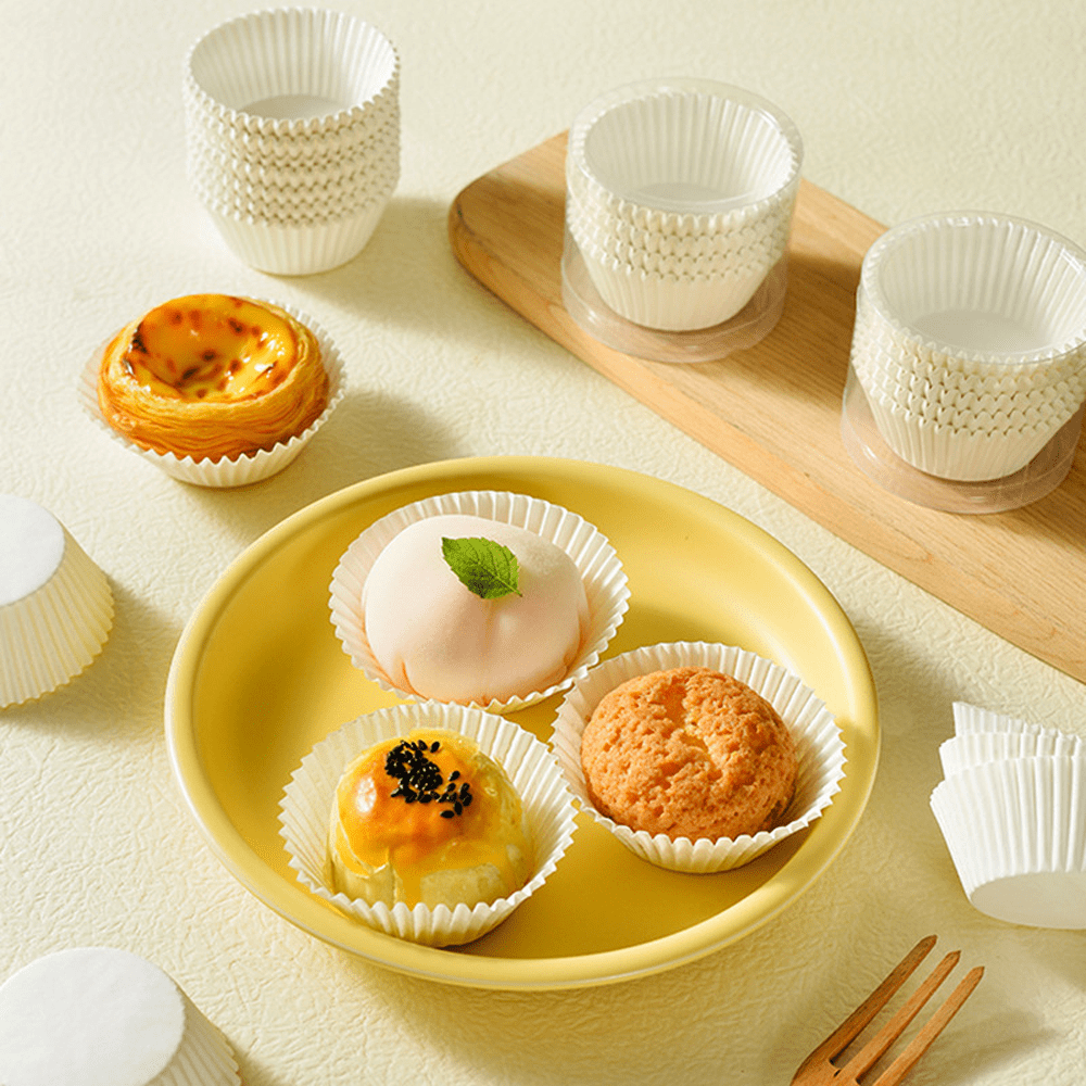 Standard White Cupcake Muffin Baking Liners - B35*H25mm - TEM IMPORTS™