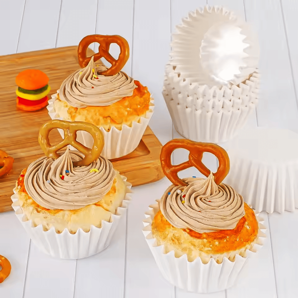 Standard White Cupcake Muffin Baking Liners - B45*H30mm - TEM IMPORTS™