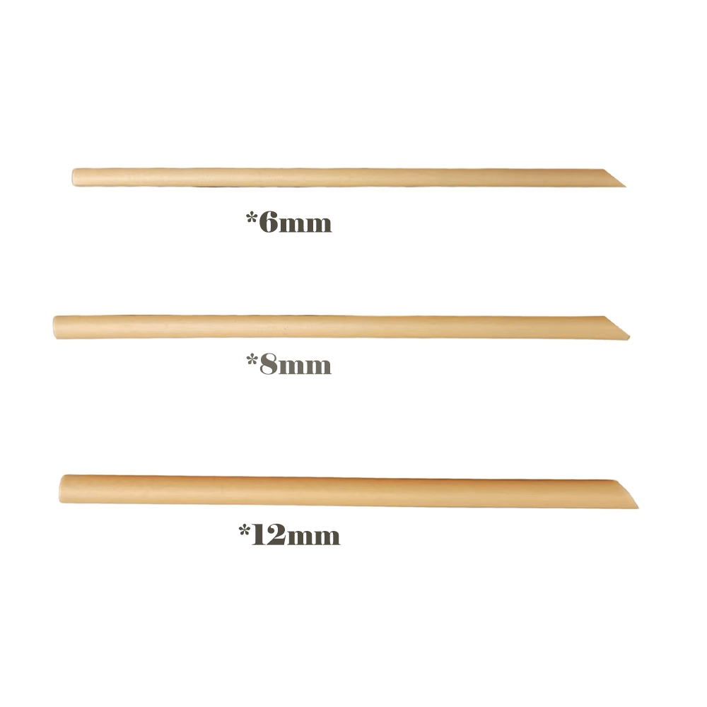 Sugarcane Fiber Straw 12mm Slant Cut - TEM IMPORTS™