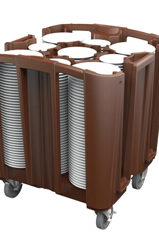 TRUST Commercial® Adjustable Plate Cart - Brown - TEM IMPORTS™