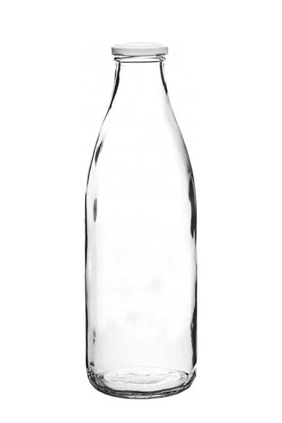 1000mL Vintage Milk Glass Bottle With Metal Cap - TEM IMPORTS™